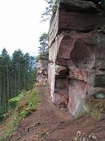  (C) 2005 by G. Doczkal, 
Felsen, 
Fünf-Burgen-Tour, 
Elsass, Frankreich