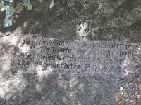  (C) 2005 by G. Doczkal, 
Gedenkstein am Schliffkopf, 
Tour zum Lotharpfad, 
Schwarzwald bei Schliffkopf, Baden-Württemberg, Germany