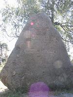  (C) 2005 by G. Doczkal, 
Gedenkstein am Schliffkopf, 
Tour zum Lotharpfad, 
Schwarzwald bei Schliffkopf, Baden-Württemberg, Germany