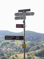  (C) 2007 by G. Doczkal, 
Wegweiser bei der Emil-Kern-Hütte, 
Büchelbachrundweg, 
Bühlertal, Baden-Württemberg, Germany